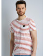 PME Legend T-Shirt - weiss, rot gestreift