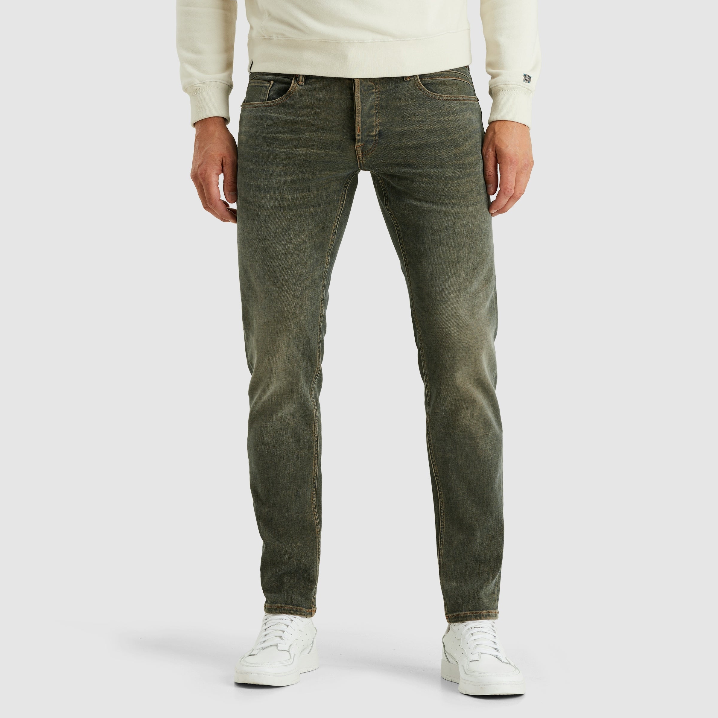 Cast Iron Riser Jeans Slim Fit True Green